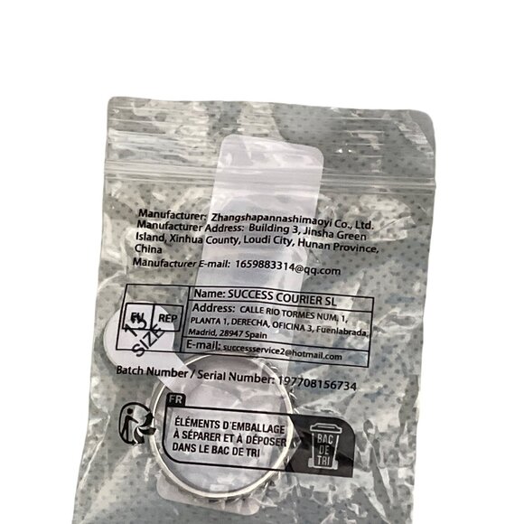 Titanium Spinner Ring With Braided Chain Detail Size 13 Made In China A169 - Picture 4 of 5